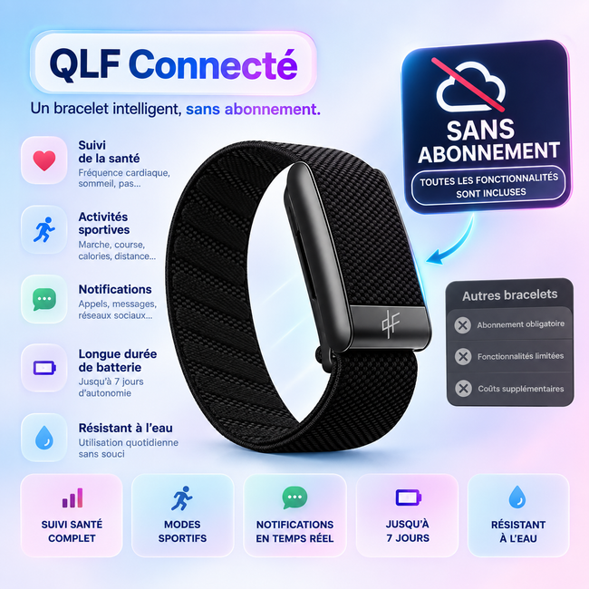 QLF Connecté – Le bracelet intelligent sans abonnement
